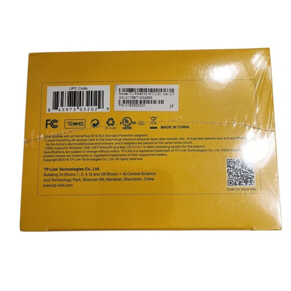 TP-Link TL-PA4010 KIT AV600 600Mbps Powerline Ethernet Adapter Starter Kit - Picture 6 of 6